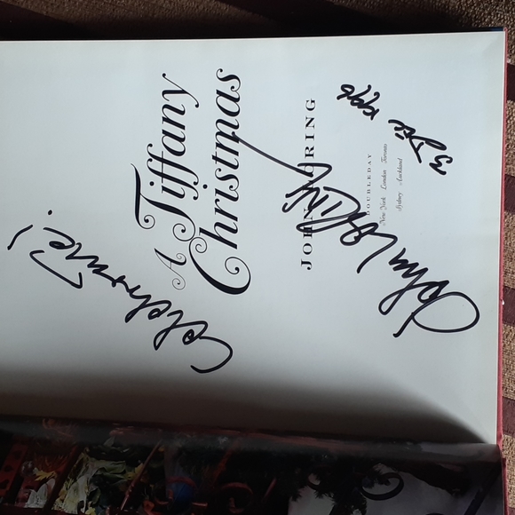 Signed 1996 John Loring Tiffany Christmas Vintage Coffee Table Book - Picture 2 of 9